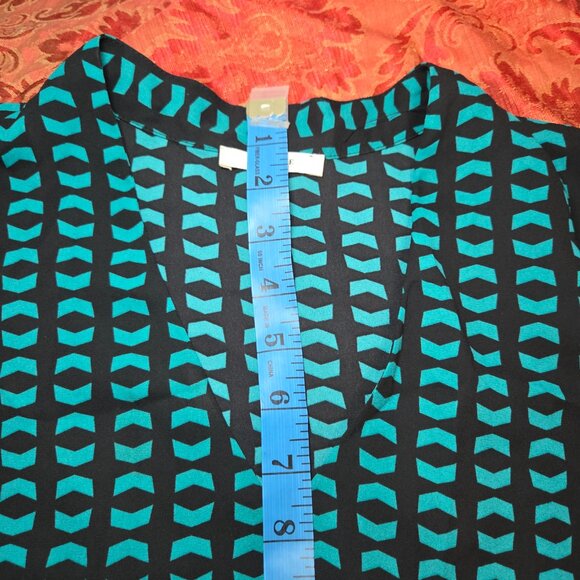 Pleione Teal & Black Blouse SP – Easy, Chic & Versatile - Picture 5 of 7